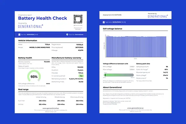 Full digital battery health certificate (PDF)